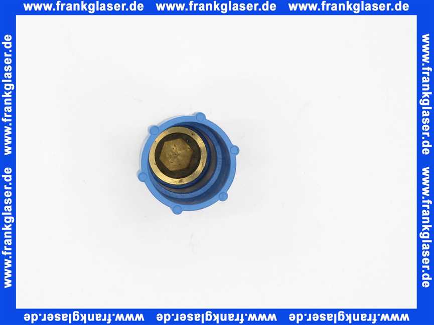 Baustopfen Abdrückstopfen 1/2 Zoll Blau mit Messinggewinde, O-Ring und Innensechskant