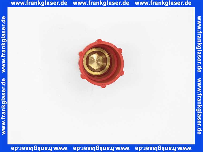 Baustopfen Abdrückstopfen 1/2 Zoll Rot mit Messinggewinde, O-Ring und Innensechskant