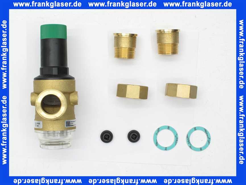 D06F Brauckmann Druckminderer 1 Zoll ohne Manometer mit Geweindetülle und Klarsichtsiebtasse