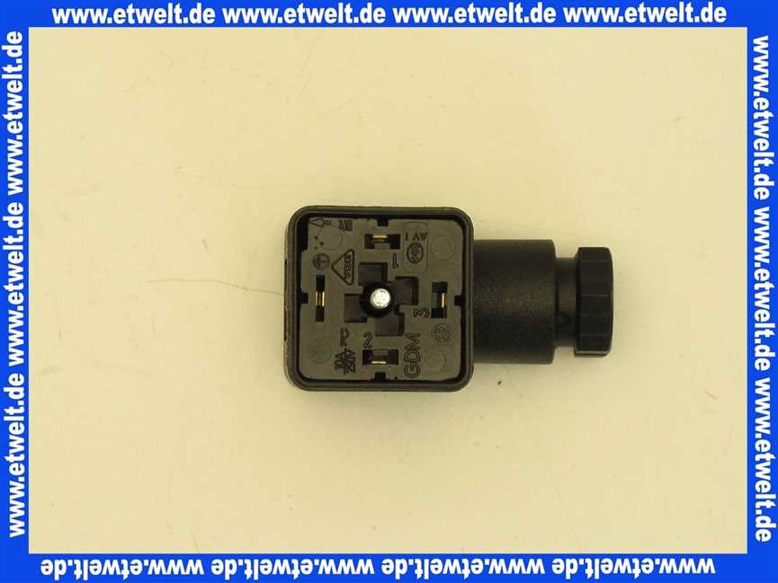 519373 Brötje Anschlußstecker, schwarz für Gasarmaturenblock