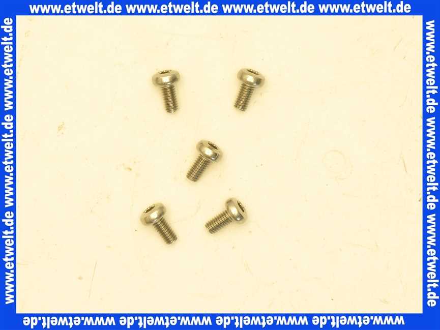 664318 Brötje Schraubensatz WGB Brennerrohr M4 x 8 VPE= 5 Stück