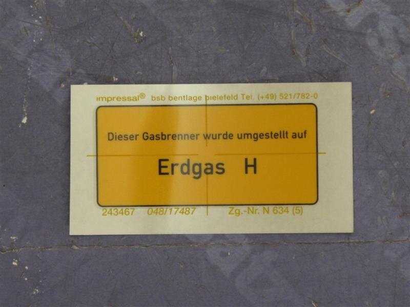 5977322 Buderus Hinw-Schild ZollNaturgas H umgestellt Zoll