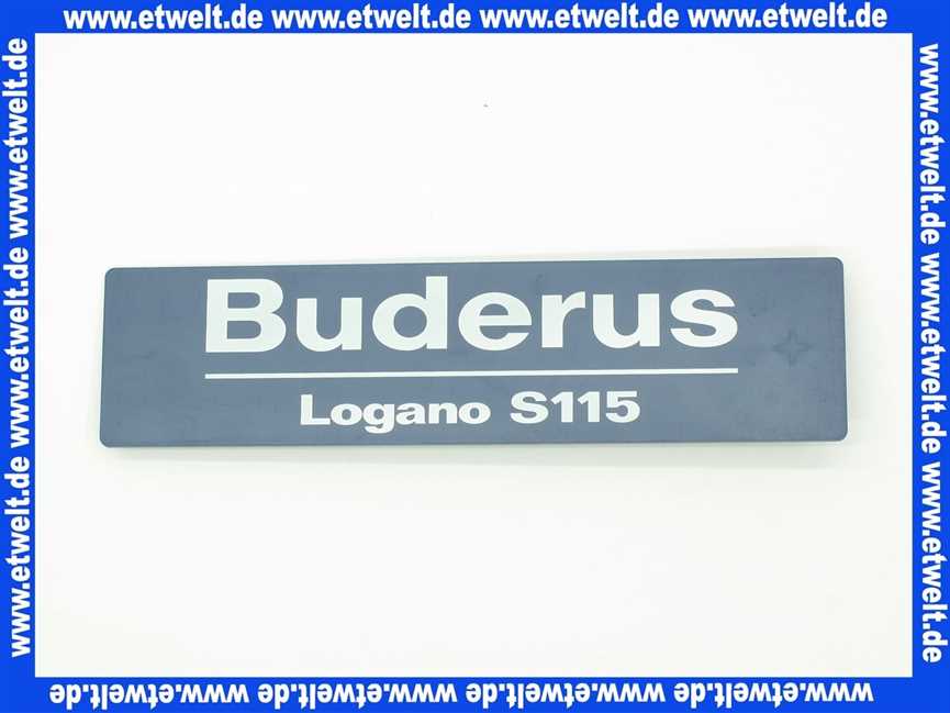 67902829 Buderus Geräteschild Logano S115