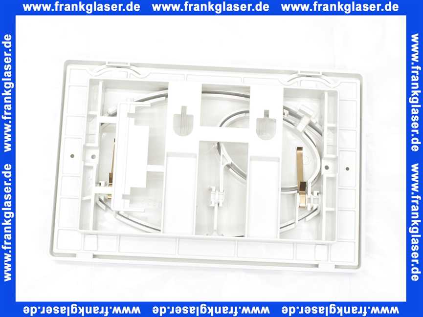 61000 Burda Betätigungstaste Drückerplatte T610 Weiß komplett mit Montagerahmen zu UP Spülkasten