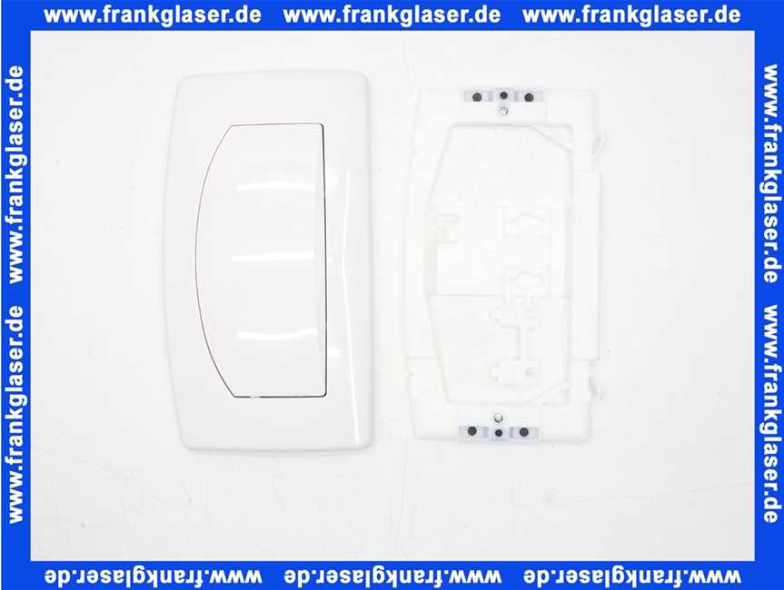 90200 Burda Betätigungstaste Betätigungsplatte Drückerplatte T902 weiss komplett mit Montagerahmen zu UP Spülkasten