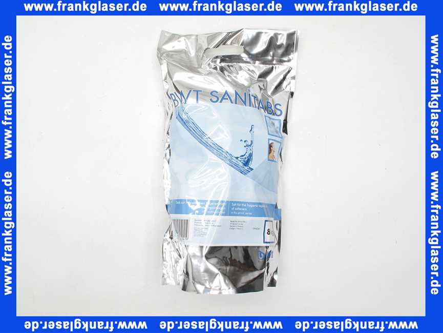94241 BWT Regeneriermittel f.Weichwasseranlag. Siedesalz DIN 19604, 8 kg, Sanisal-Tab