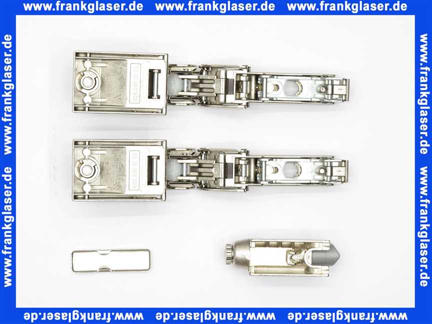 Clivia Heibad Scharniersatz Türscharnier zu Badmöbel Spiegelschrank inkl. Dämpfer und Abdeckkappe