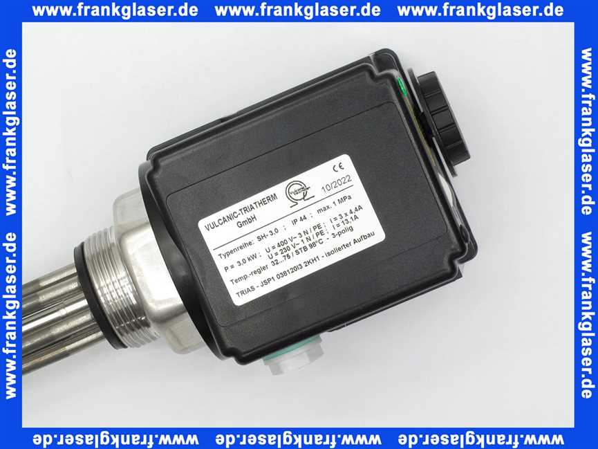 COSMOCELL Elektro-Heizpatrone Triatherm 3,0 kw 1 1/2 Zoll AG 230/400V Länge 375 mm