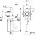 360014 Dallmer Urinal-Absaug-Siphon HL 430, Ablaufstutzen DN 40 von 0 - 90 Grad verstellbar