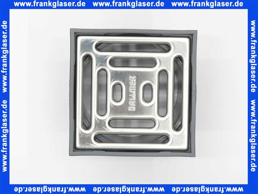 400017 Dallmer Aufsatz E9 100 x 100 mm zu Bodeneinlauf Badablauf