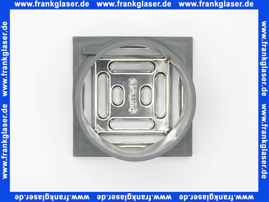 400017 Dallmer Aufsatz E9 100 x 100 mm zu Bodeneinlauf Badablauf