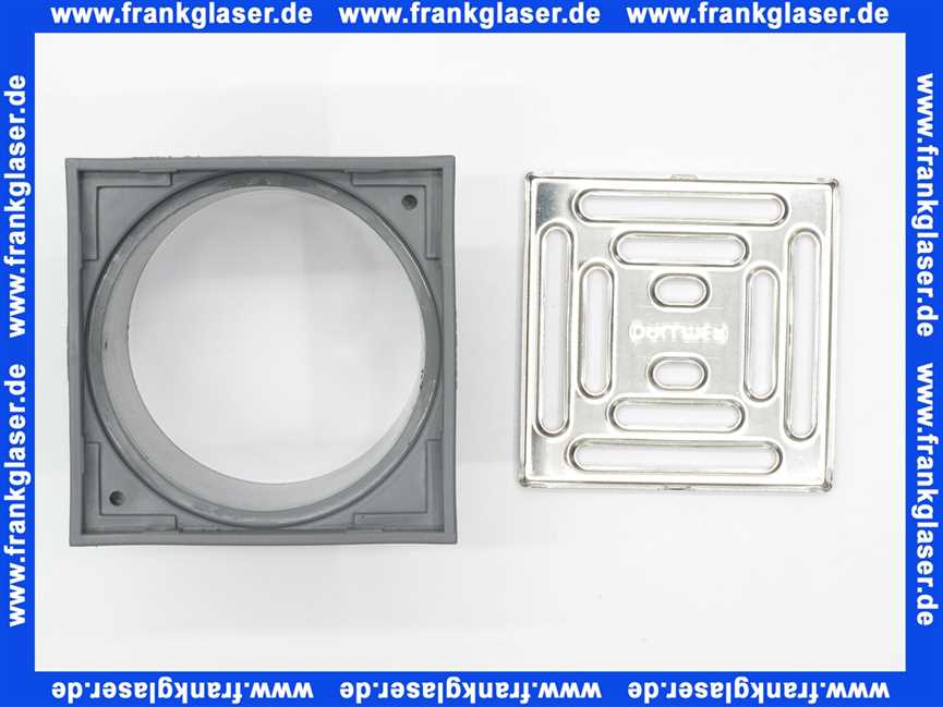 400017 Dallmer Aufsatz E9 100 x 100 mm zu Bodeneinlauf Badablauf