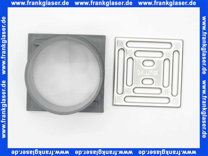 400017 Dallmer Aufsatz E9 100 x 100 mm zu Bodeneinlauf Badablauf
