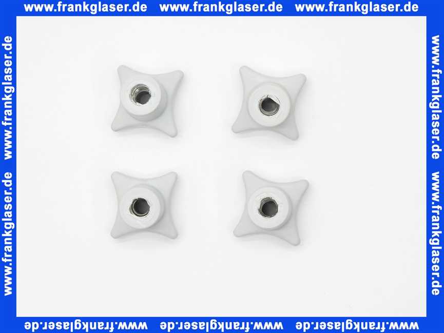 664020 Dallmer Muttern mit Kreuzgriff zu Stausafe (4Stück), M 8