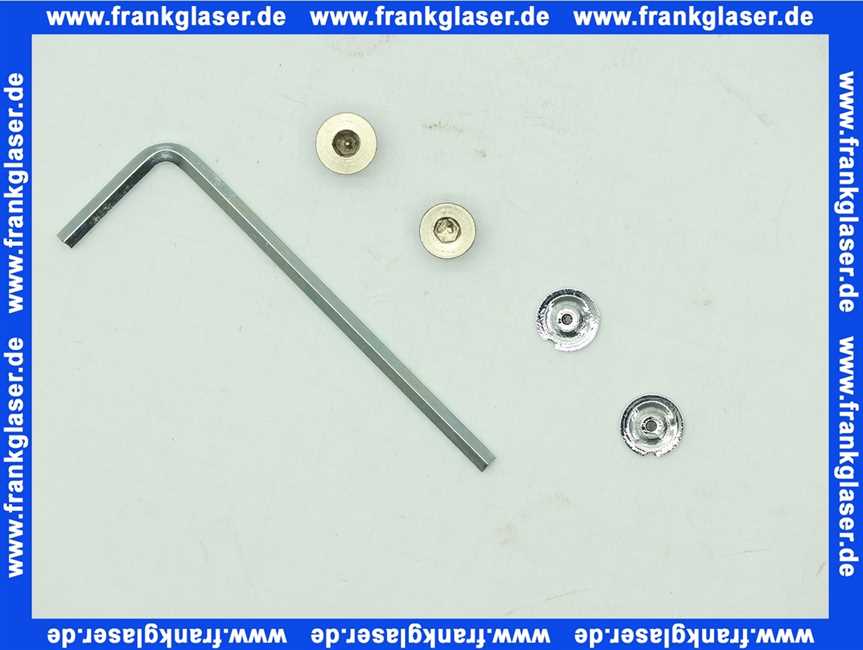 13102.00 Kappen und Schrauben für Damixa-Fix, inkl. Innensechskantschlüssel 6-Kantschlüssel 6-Kant Schlüssel für Innensechskant - Serie 14/21/26