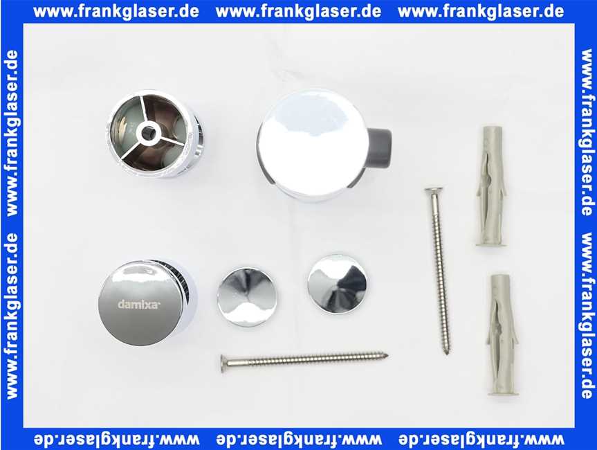 Damixa Rutscher Brausehalter und Montageset zu Brausestange 23911.00 verchromt