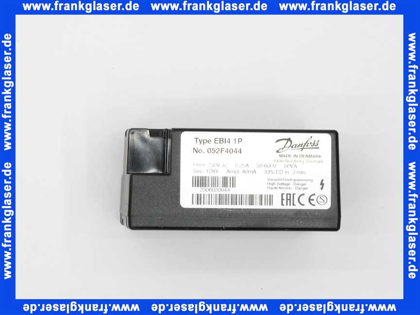 052F4044 Danfoss Zündeinheit Typ EBI 4 1P 230 V 50/60 Hz, 1-polig, sepz. Gehäuse