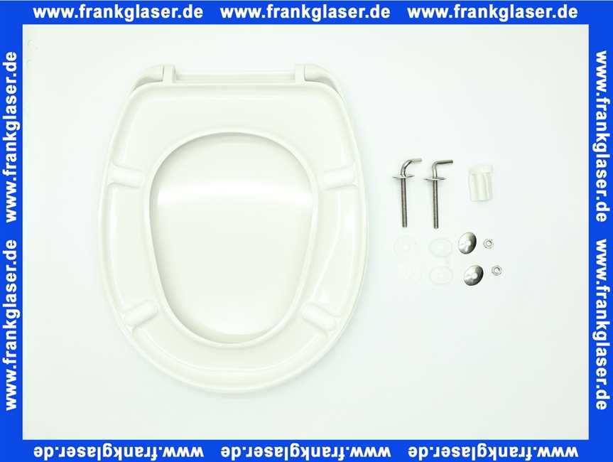508857 Diana WC-Sitz mit Deckel, Edelstahlscharnier, weiß