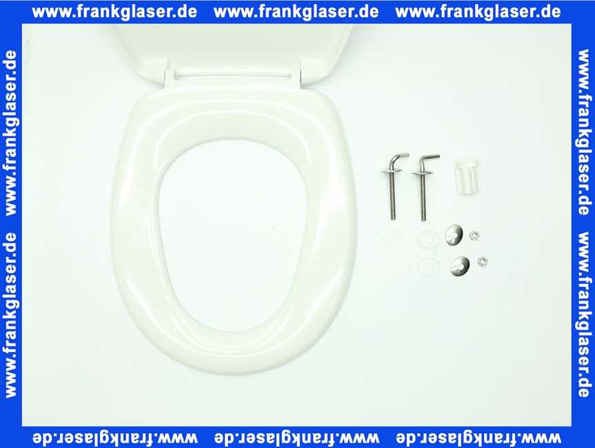 DIANA WC-Sitz mit Deckel und Edelstahlscharnieren in Farbe Weiss