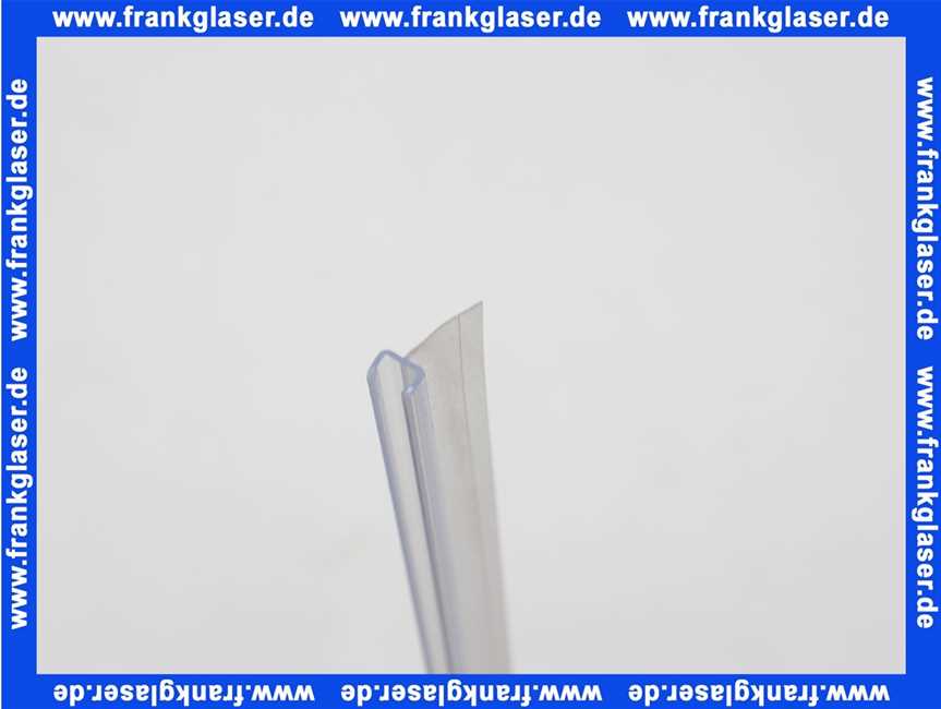 GUMN609 Duka Dichtleiste Pendeltür-Mauer Abrissl.11mm ESG 6 mm 2000 mm