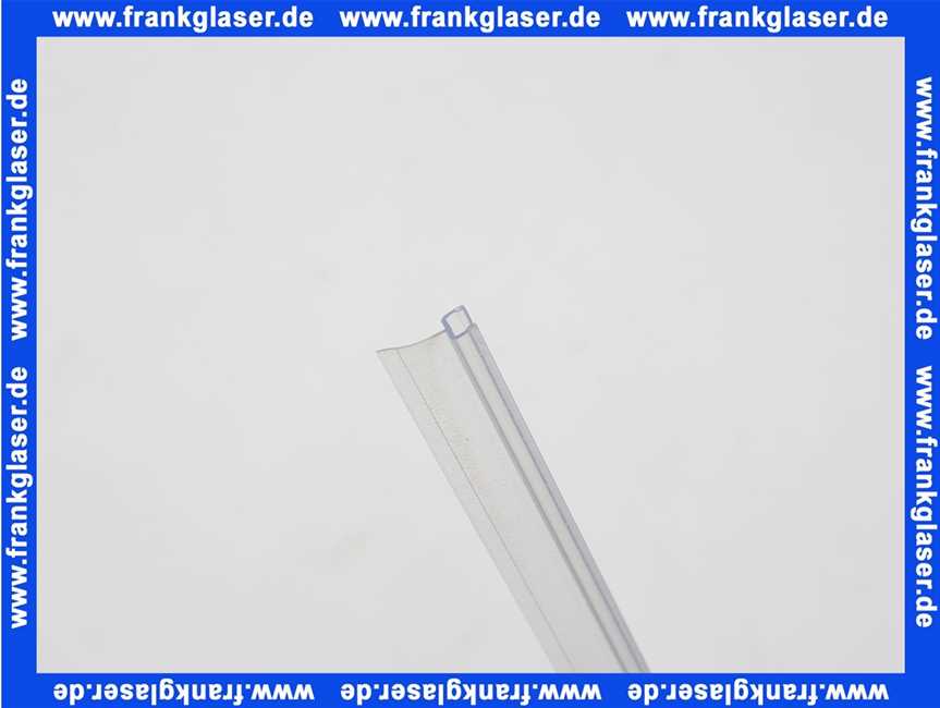 GUMN609 Duka Dichtleiste Pendeltür-Mauer Abrissl.11mm ESG 6 mm 2000 mm