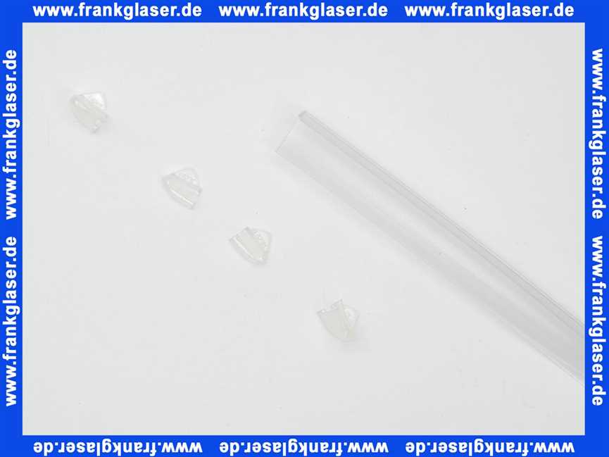 GUMTA38 DUKA Abtropfdichtung horizontal hoch f. ESG m.Abrisslinie 1000 mm lang