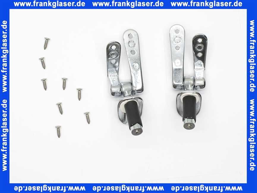0061221000 Duravit Scharnierpaar zu WC-Sitz 1930 chrom, ab Oktober 2003