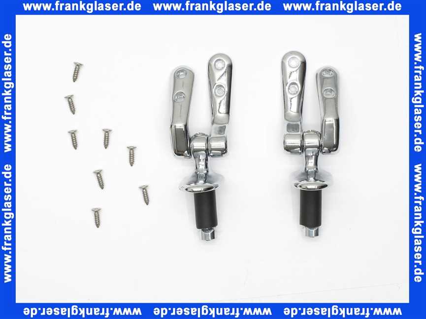 0061221000 Duravit Scharnierpaar zu WC-Sitz 1930 chrom, ab Oktober 2003