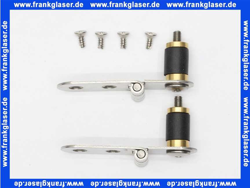 0061521000 Duravit Scharnier-Set für Urinaldeckel ohne Absenkautomatik, Edelstahl