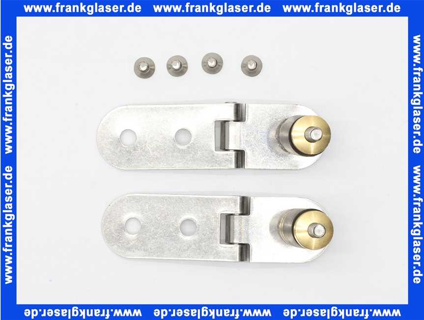 0061521000 Duravit Scharnier-Set für Urinaldeckel ohne Absenkautomatik, Edelstahl