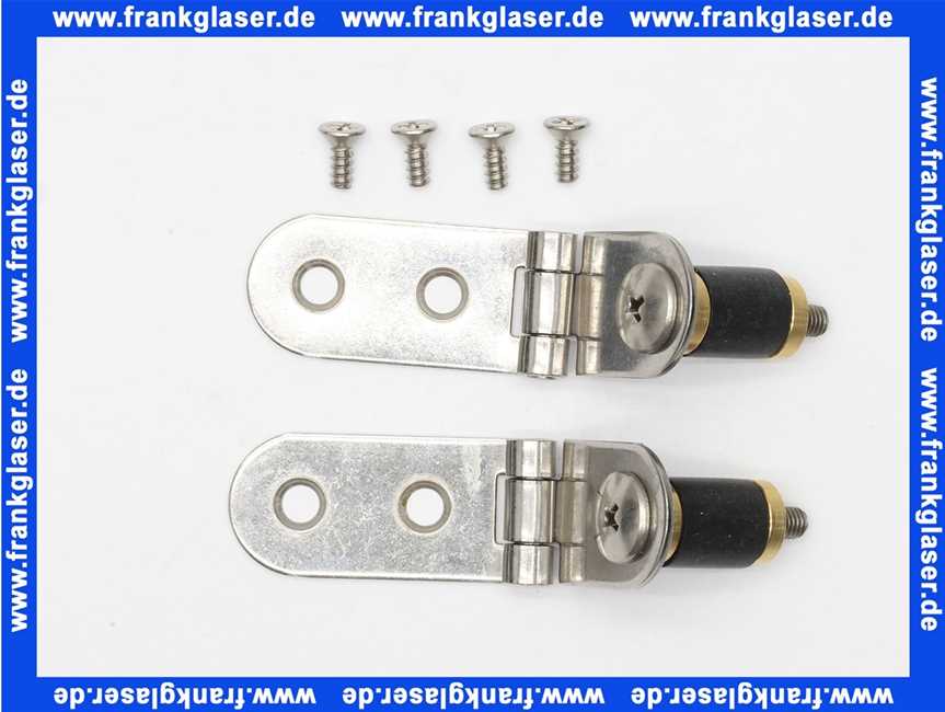 0061521000 Duravit Scharnier-Set für Urinaldeckel ohne Absenkautomatik, Edelstahl