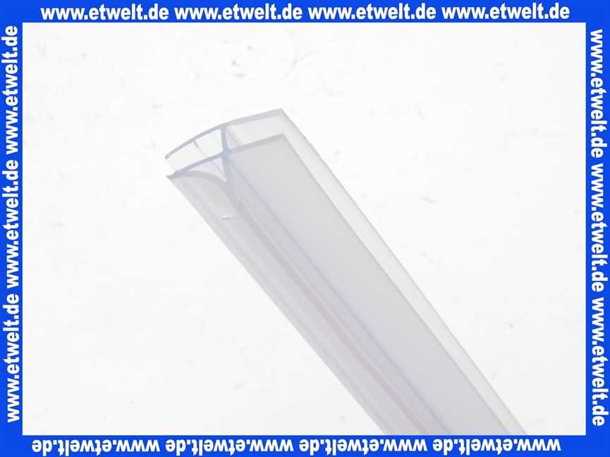 25030503300000 Duscholux Wasserabweisprofil (Doppellippe) rechts