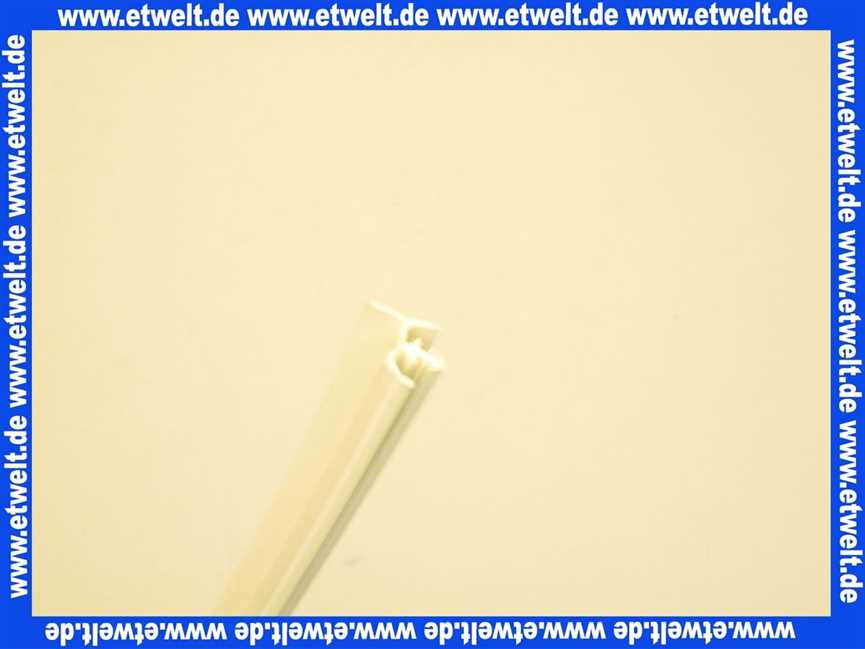 250420WE Duscholux Dichtleiste senkrechtes Profil Dichtung in weiß