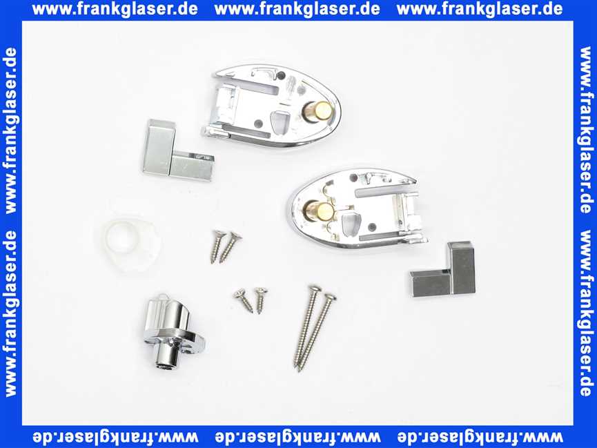 401175 Duscholux Lager oben und unten für Klammerwand links verchromt