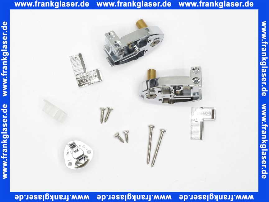 401175 Duscholux Lager oben und unten für Klammerwand links verchromt