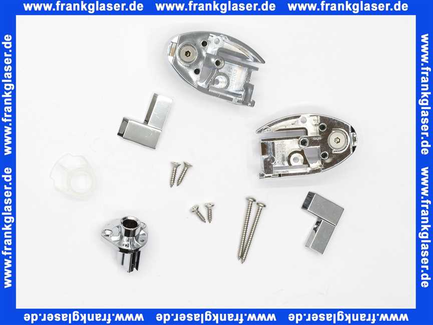 401175 Duscholux Lager oben und unten für Klammerwand links verchromt