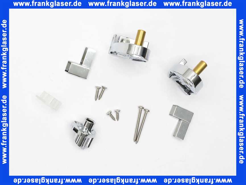 401175 Duscholux Lager oben und unten für Klammerwand links verchromt