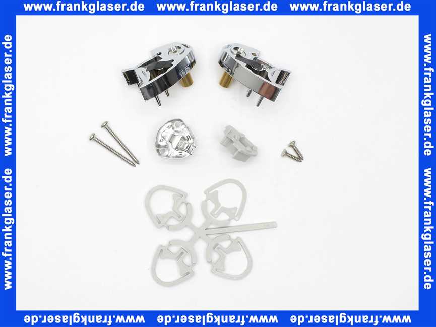 401177 Duscholux Lager oben und unten verchromt für Seitenteil links