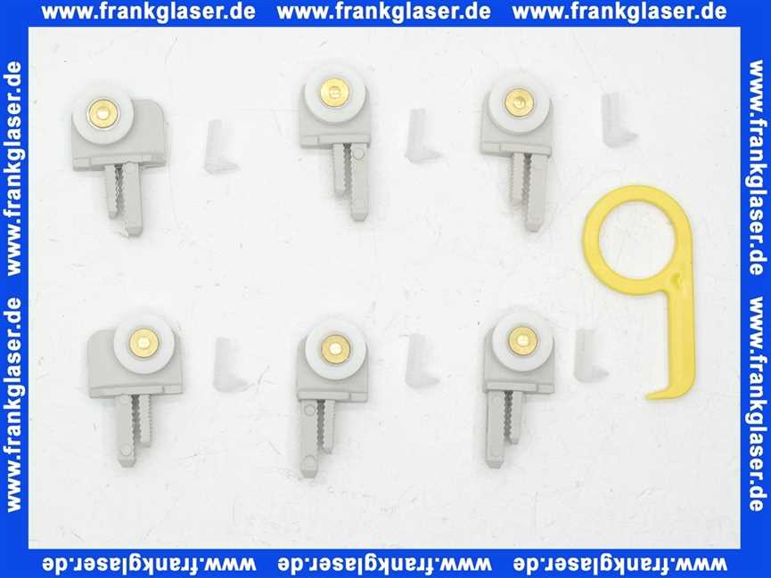 752158030 Duscholux Laufrollen-Set Rollenhalterset B Rollen für Duschabtrennung Optima I / Optima II / Door