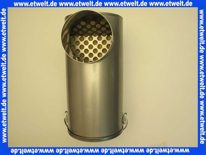 Edelstahl-Abgasschalldämpfer DN 150 Schalldämpfer in T-Form mit abnehmbarer Bodenplatte