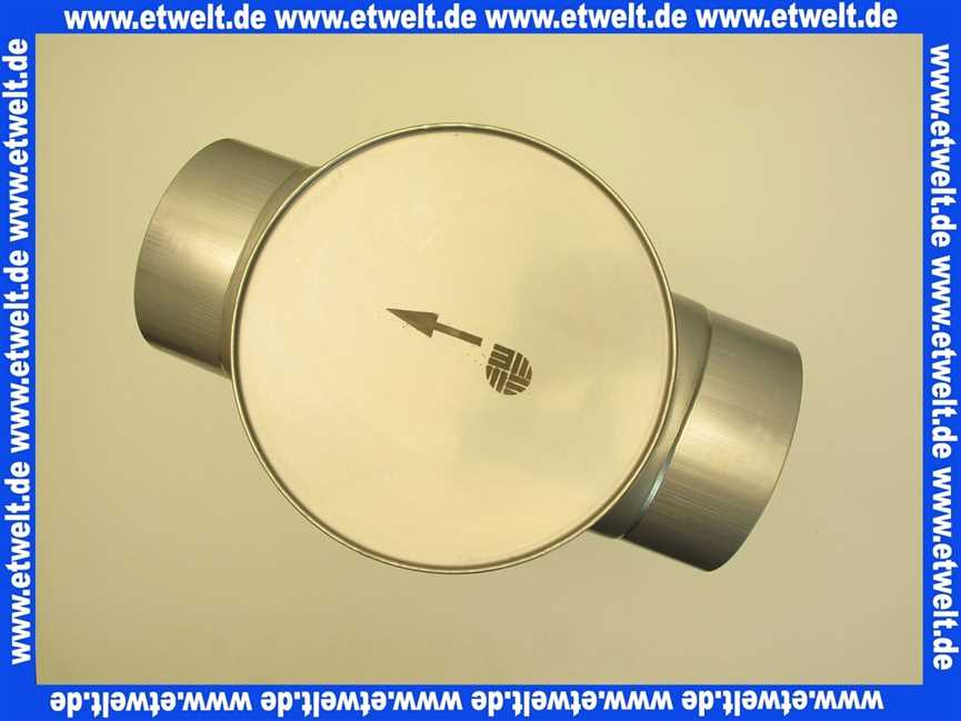 Edelstahl-Abgasschalldämpfer DN 150 Schalldämpfer in T-Form mit abnehmbarer Bodenplatte