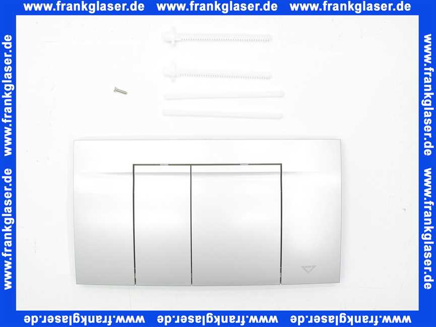 330721 Friatec WC Betätigungsplatte FRIABLOC Modell F 102 2-Menge, Betätigung von vorne, seidenglanz, verchromt