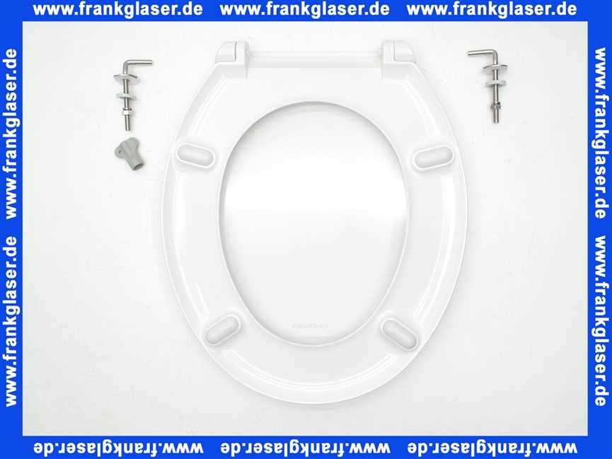 WC-Sitz Pagette Exklusiv mit Deckel weiß und Edelstahlscharnieren