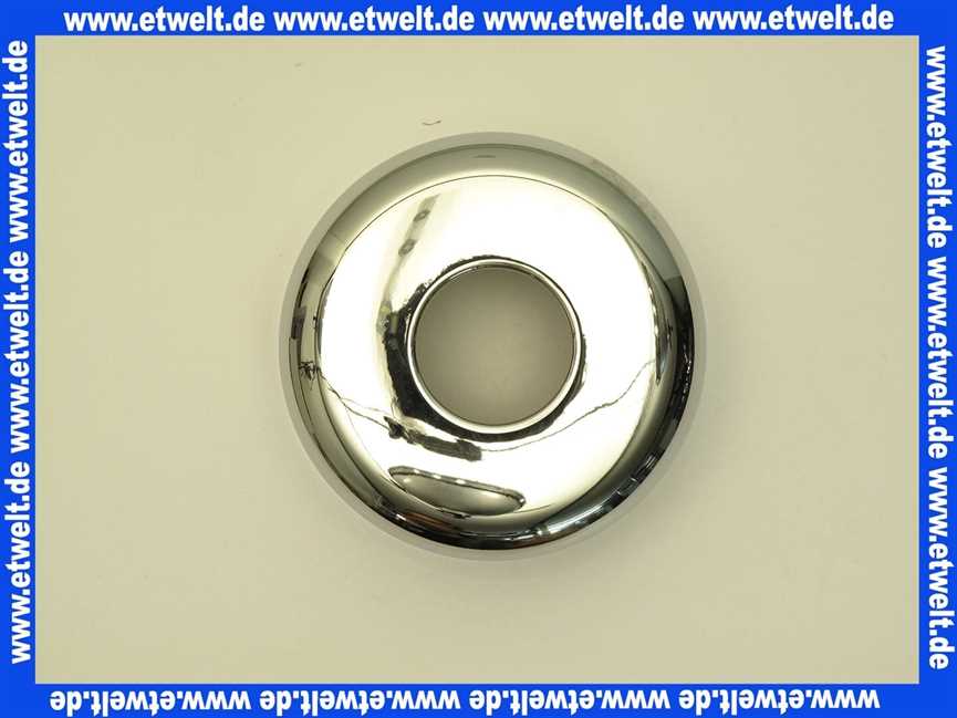 Sifonrosette Rosette verchromt 90 Durchmesser 40mm tiefe für 1 1/4 Waschtisch oder Bidetsifon (extra Große Bauform)
