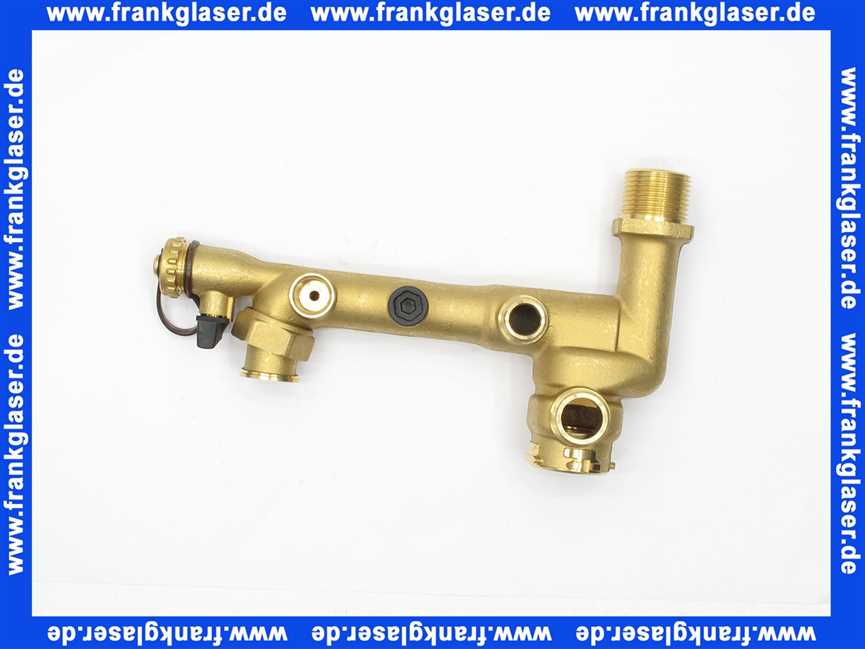 12088029 Elco Verteilerbalken 1 Zoll mit Hahn 1/2 Zoll messing