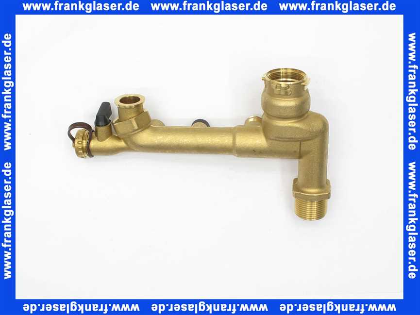 12088029 Elco Verteilerbalken 1 Zoll mit Hahn 1/2 Zoll messing