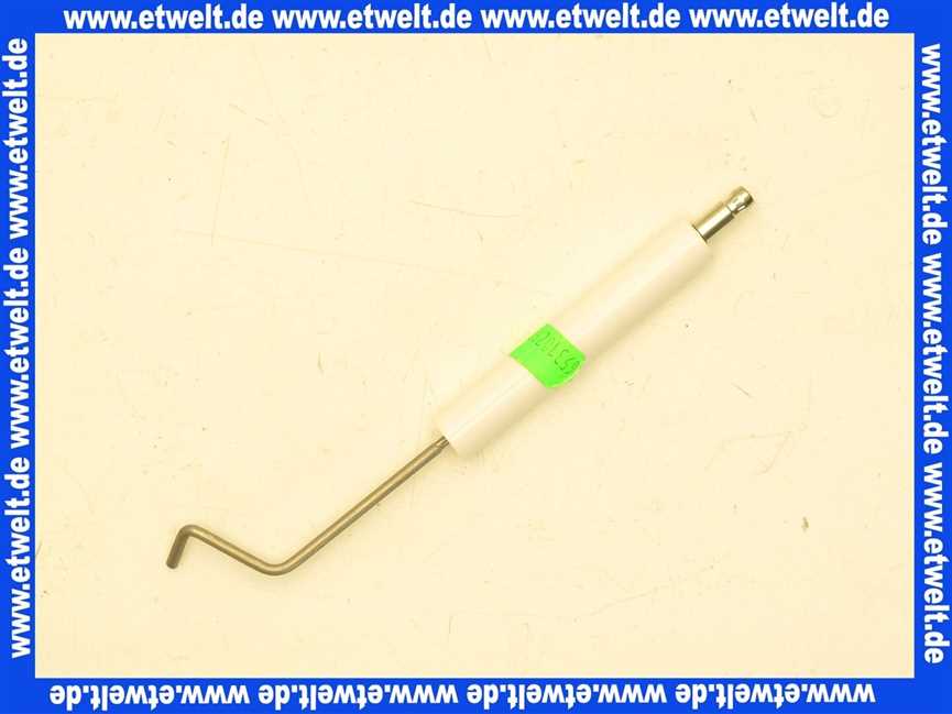 65310292 Elco Zündelektrode links 180 lang, D3 x 75 Porzellan D14x80