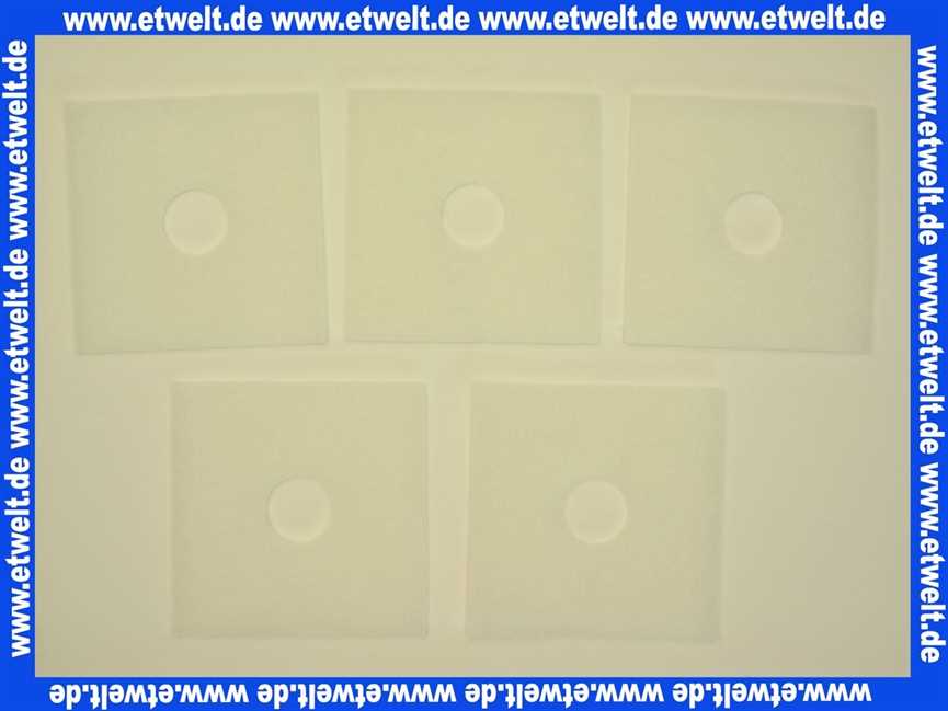 Ersatz-Luftfiltermatte Ersatzfilter für Helios ELF und ELSN Ventilatoreneinsatz 5 Stück