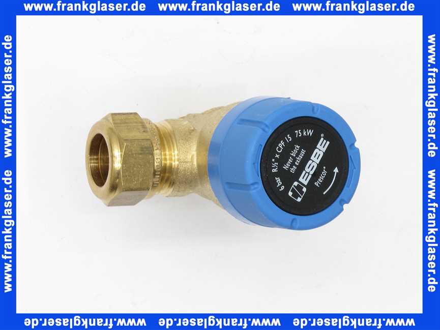 36020100 ESBE Sicherheitsventil VSB132 KLF15 R1/2 0,6MPA