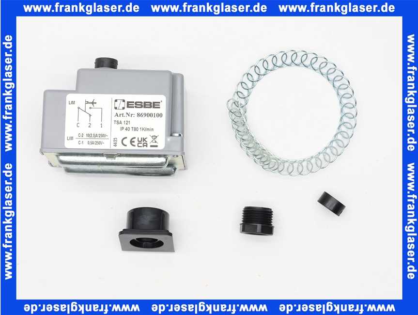 ESBE Anlegethermostat TSA121 STB 40-70 Grd. 86900100